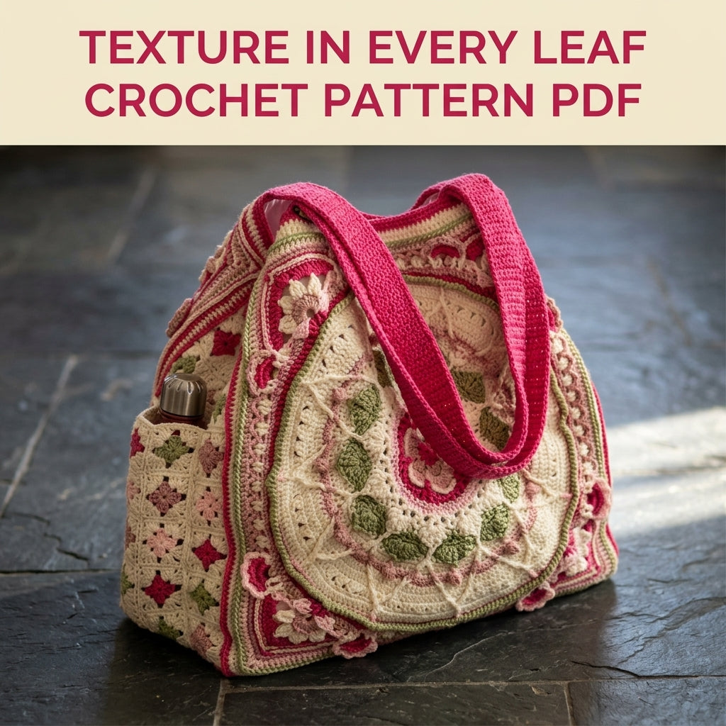 Mandala Medallion Tote Crochet Pattern PDF – Large Crochet Bag with Mandala