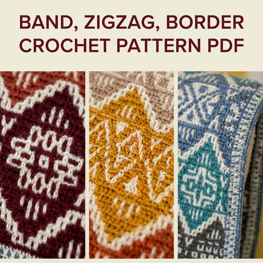 Gradient Mosaic Diamond Blanket Crochet Pattern PDF – Colour Band Mosaic Throw