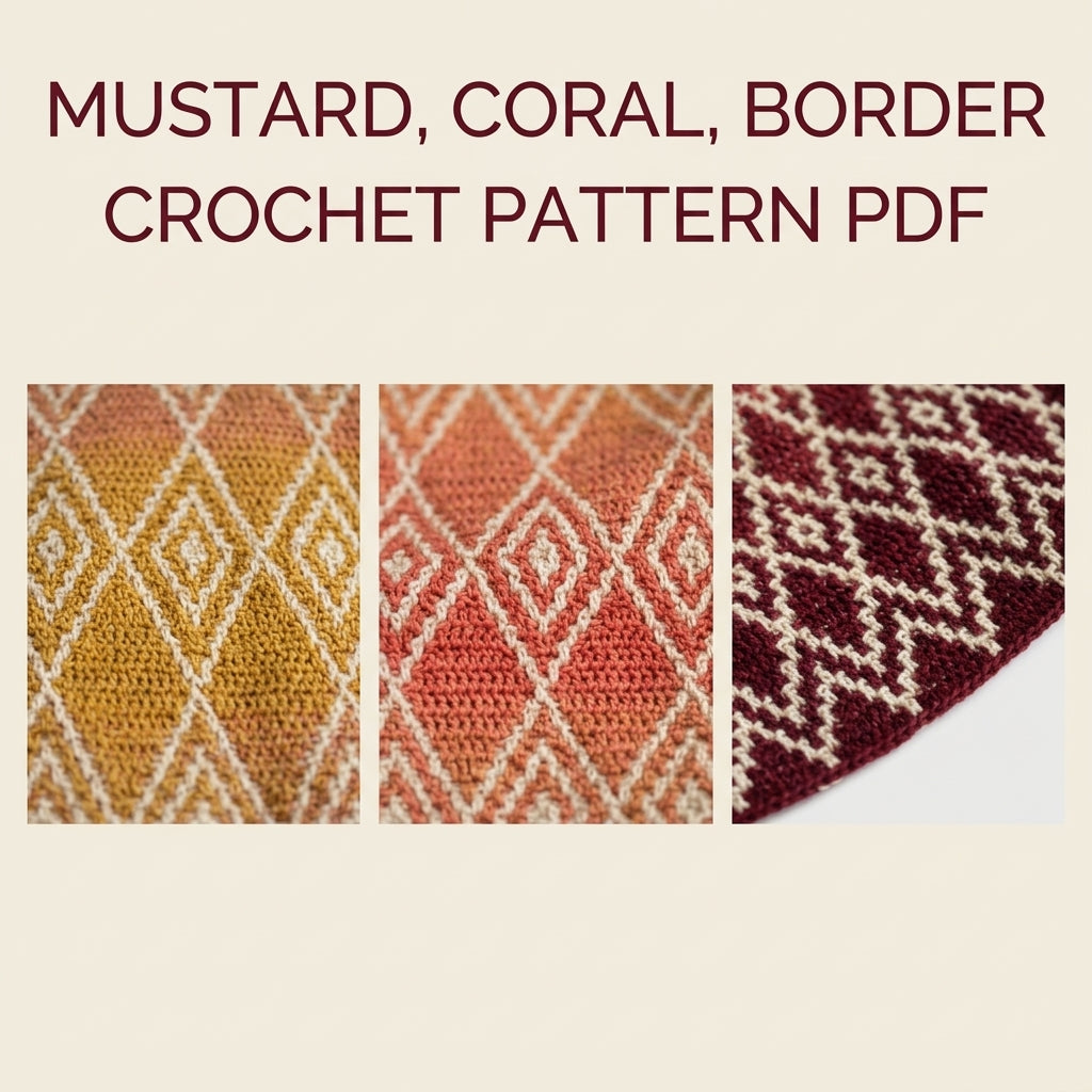 Sunset Mosaic Diamond Throw Crochet Pattern PDF – Gradient Mosaic Blanket
