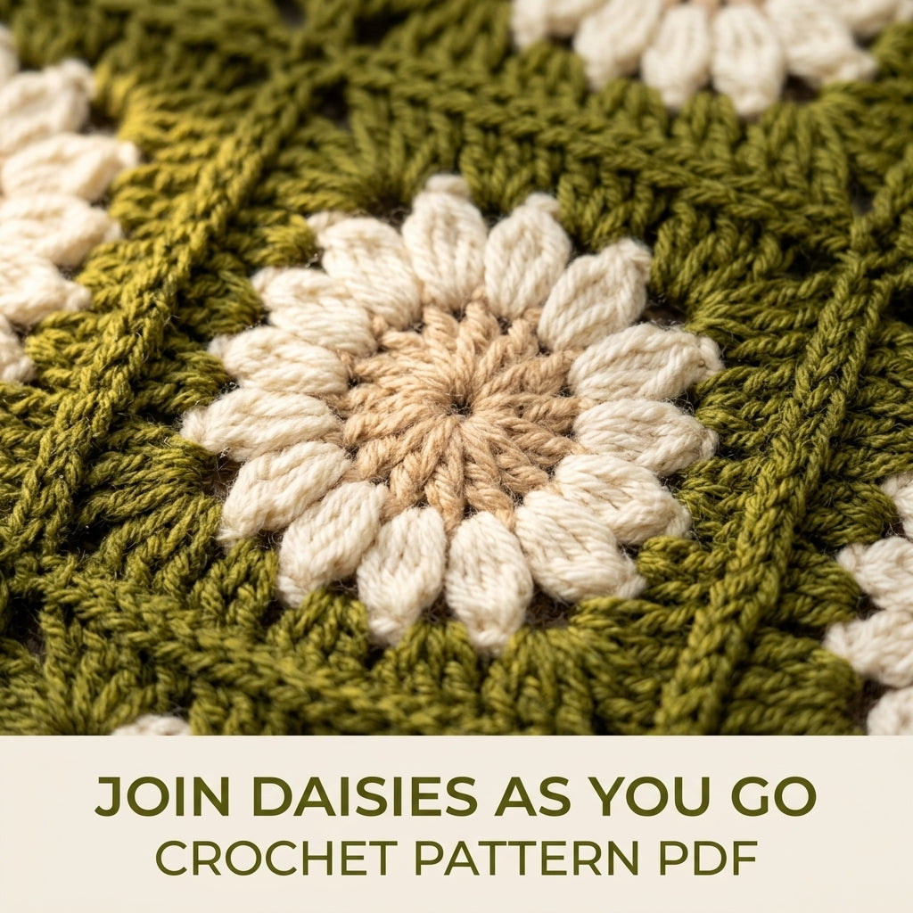Daisy Car Seat Cover Set Crochet Pattern PDF – Granny Square Car Seat