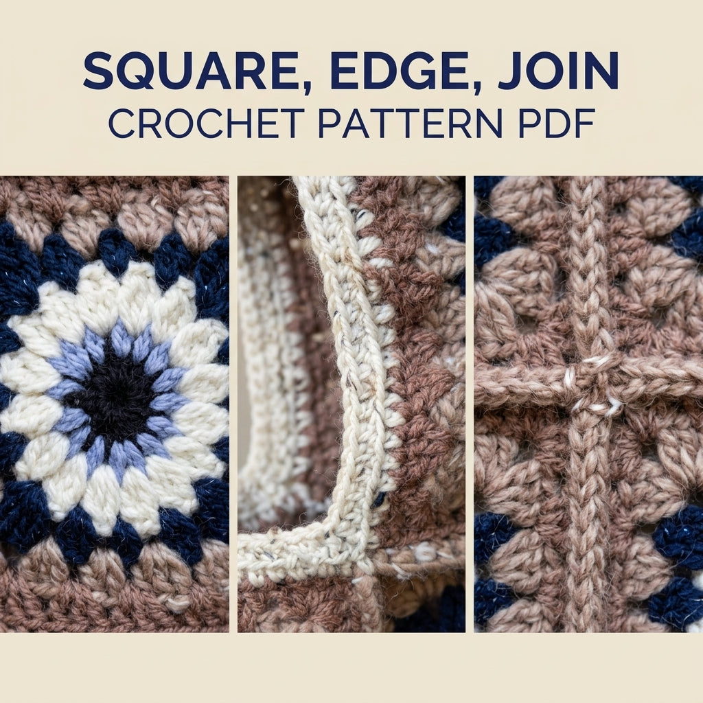 Granny Square Hood Crochet Pattern PDF – Chunky Balaclava Hood