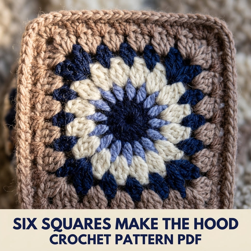 Granny Square Hood Crochet Pattern PDF – Chunky Balaclava Hood