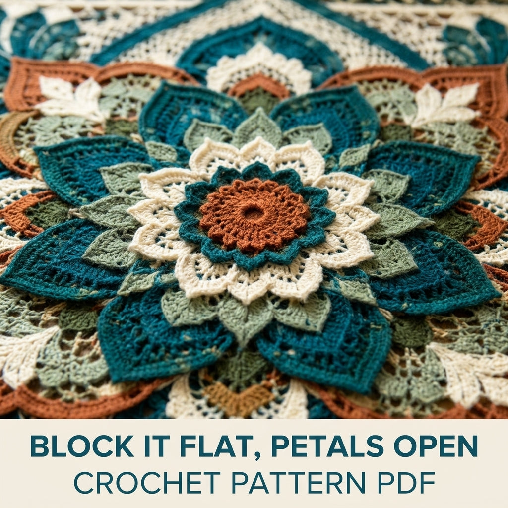 Mandala Lace Bedspread Crochet Pattern PDF – Heirloom Lace Coverlet