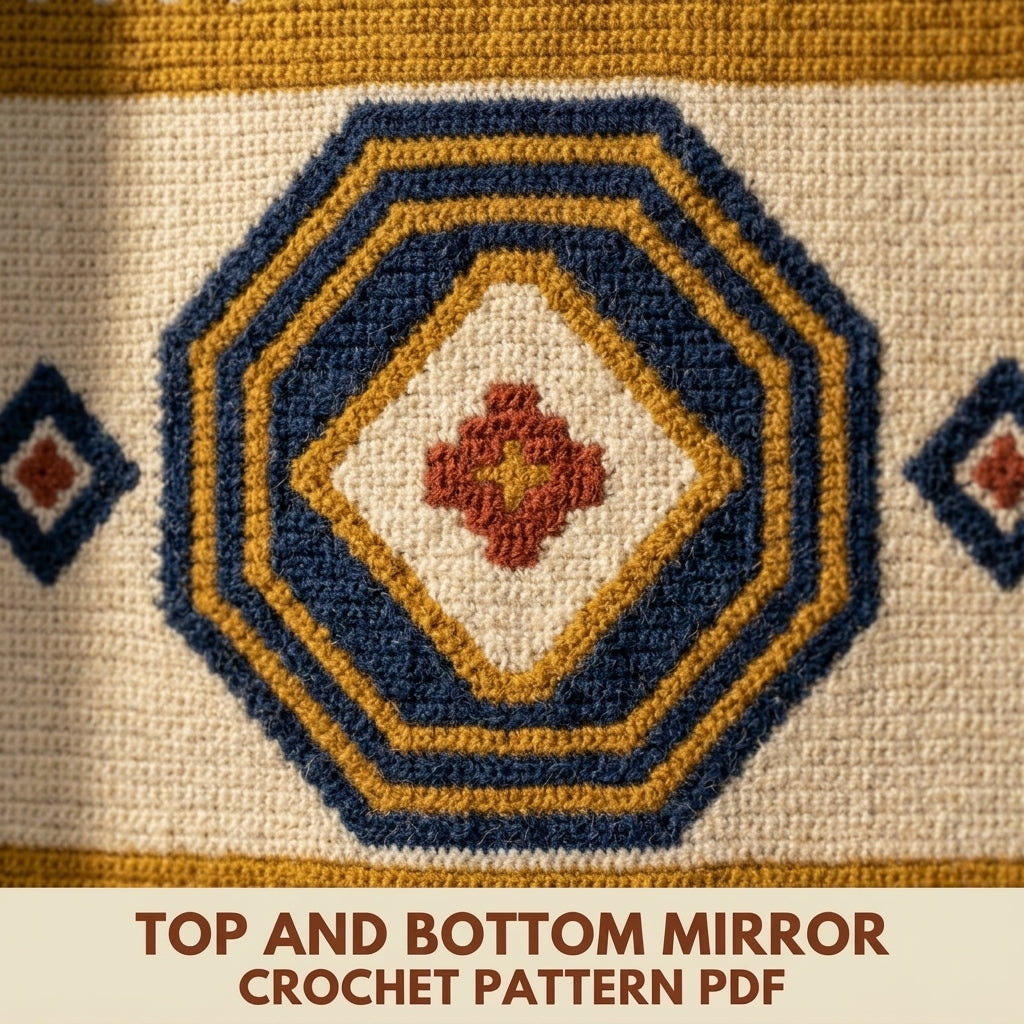 Medallion Tapestry Crochet Pattern PDF – Geometric Crochet Wall Decor