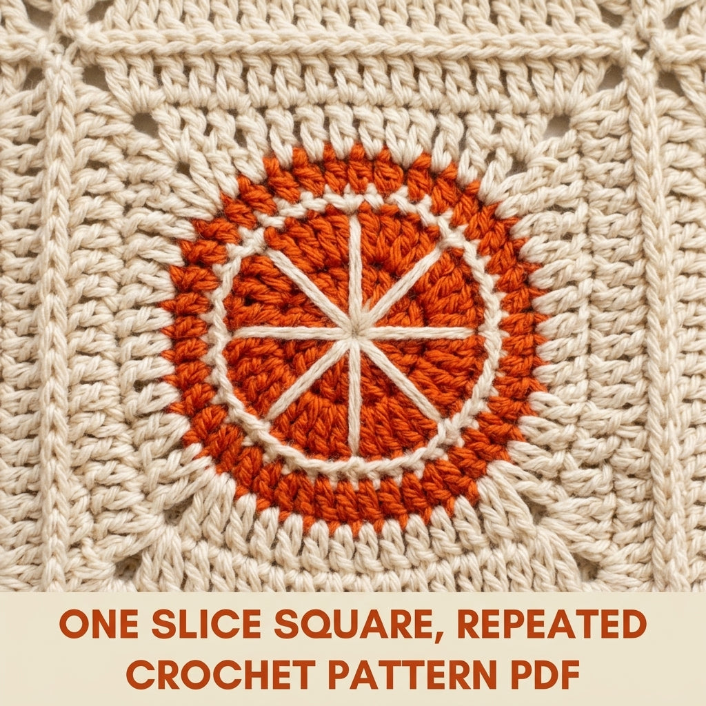 Orange Slice Granny Tote Bag Crochet Pattern PDF – Summer Fruit Market Bag
