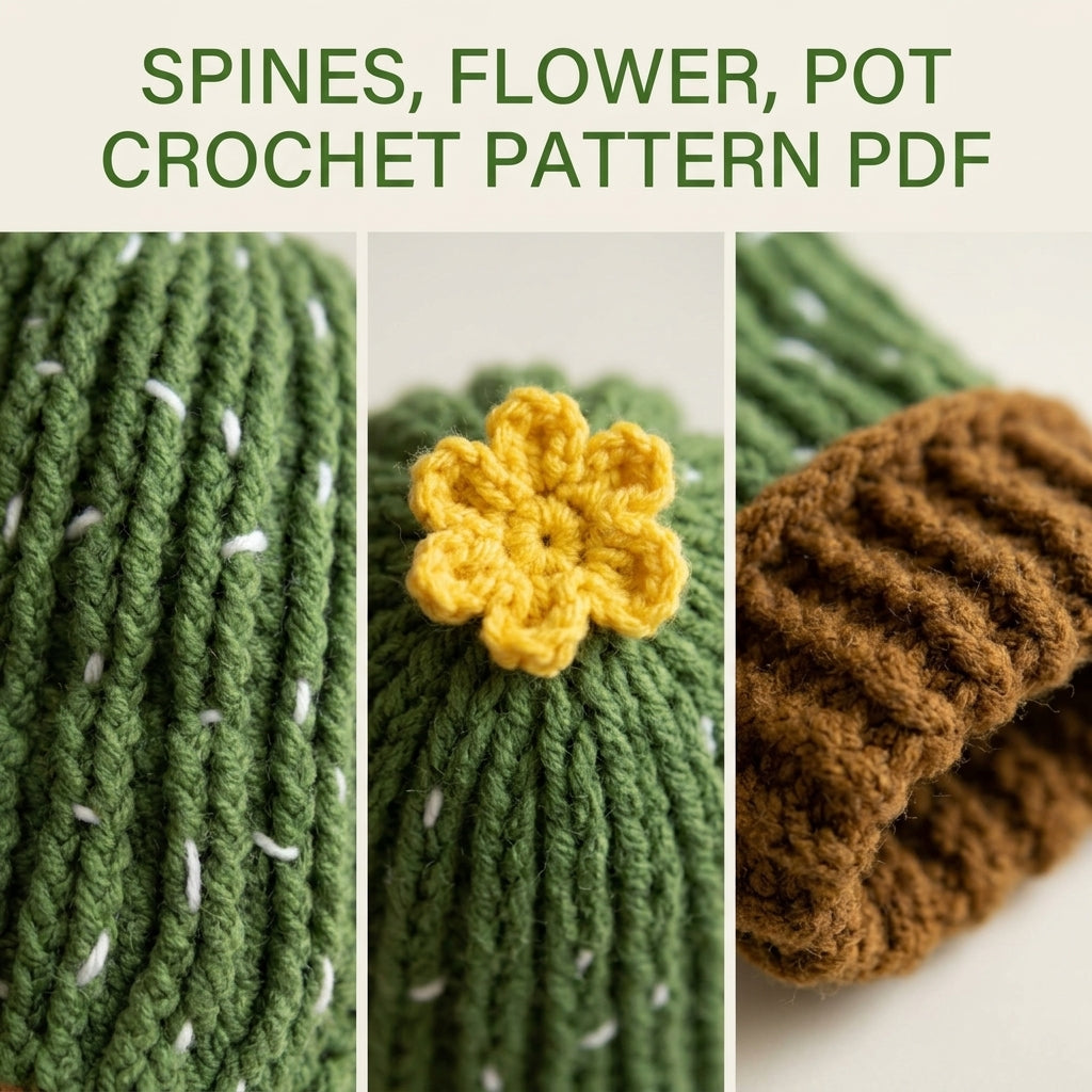 Cactus Mittens Crochet Pattern PDF – Chunky Winter Mittens