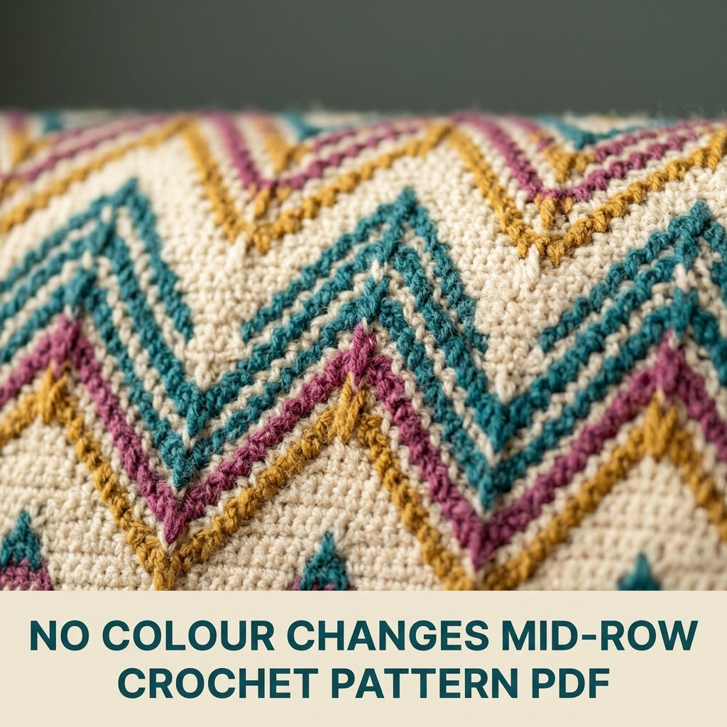 Chevron Mosaic Crochet Blanket Pattern PDF, Overlay Mosaic Throw, Chevron and Diamond Blanket, Chart and Written Rows, 2 Sizes
