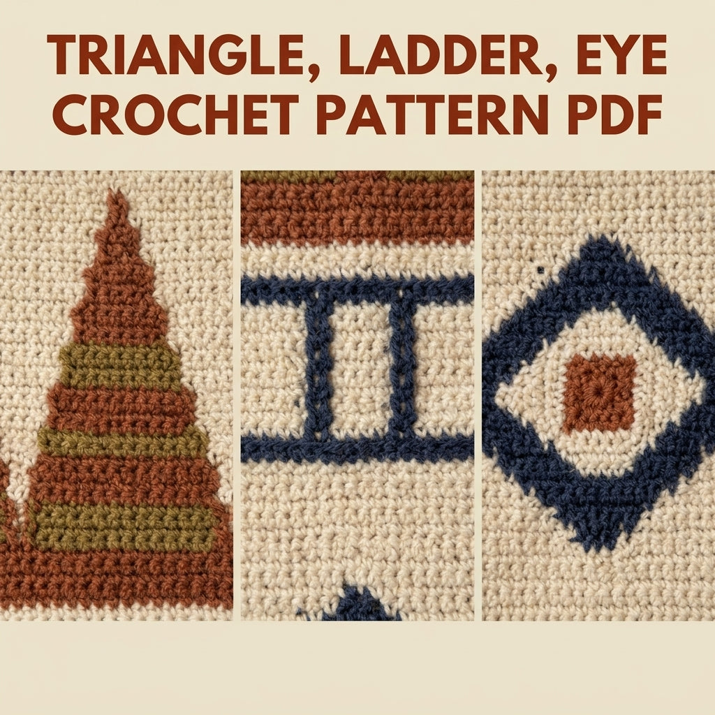 Triangle Tapestry Crochet Pattern PDF – Geometric Crochet Wall Decor