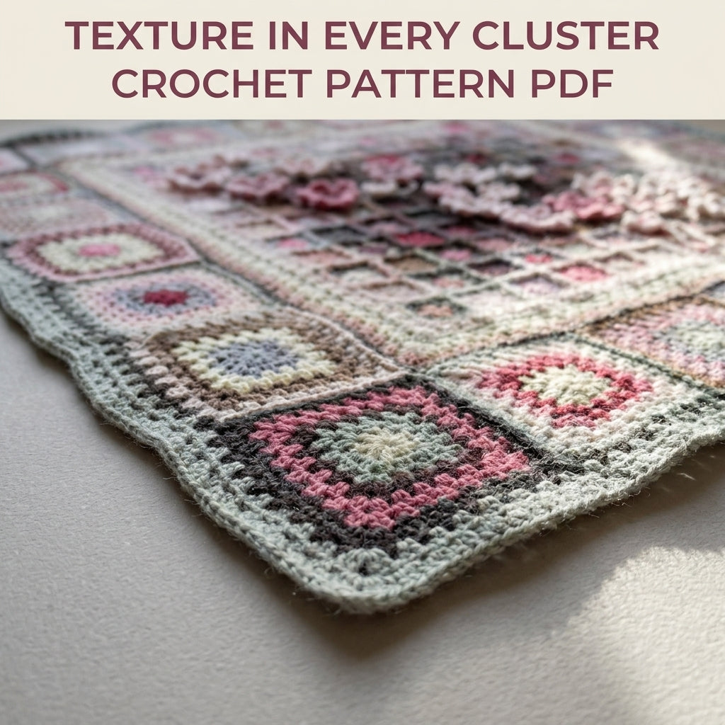 Granny Frame Flower Blanket Crochet Pattern PDF – Vintage Granny Afghan