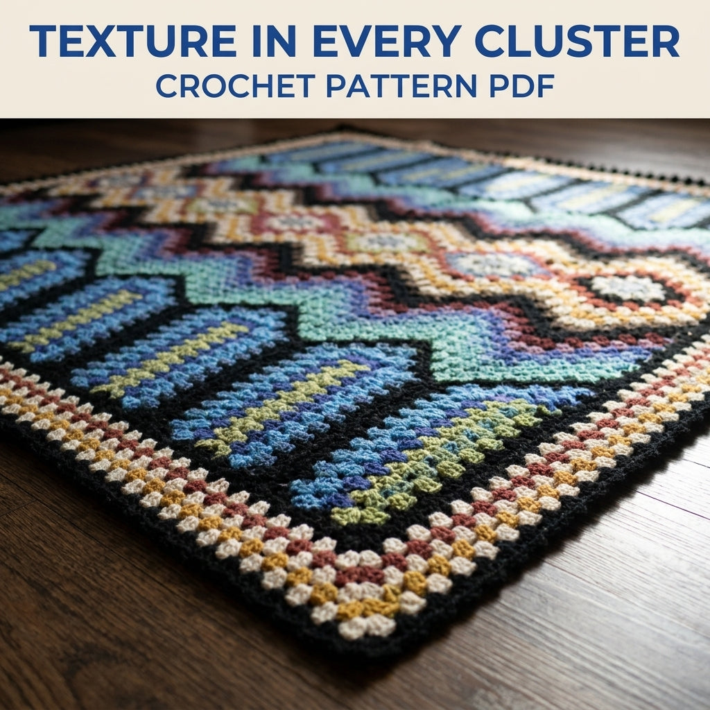 Granny Ripple Sampler Blanket Crochet Pattern PDF – Granny Stitch Afghan