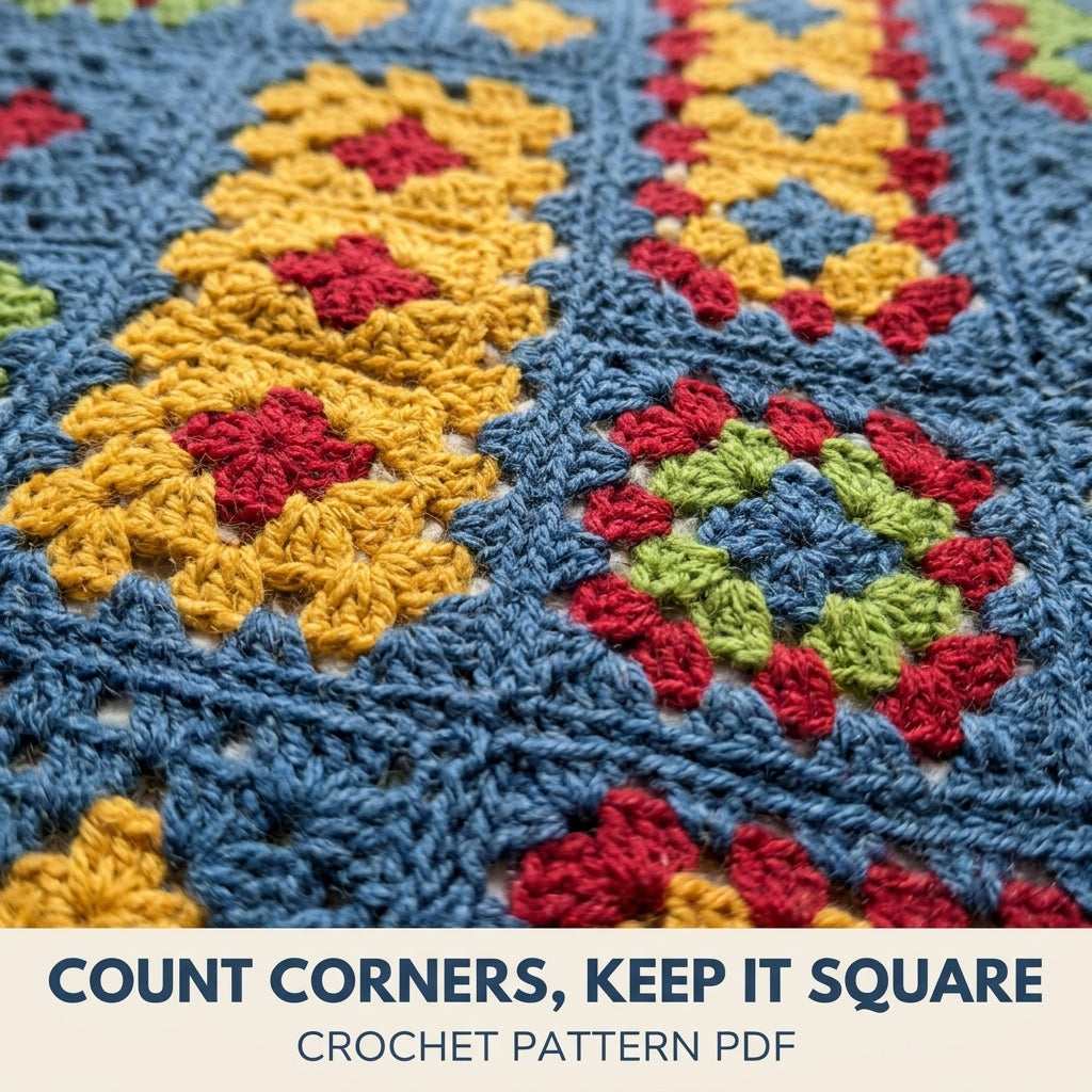 Granny Rectangle Blanket Crochet Pattern PDF – Retro Granny Afghan