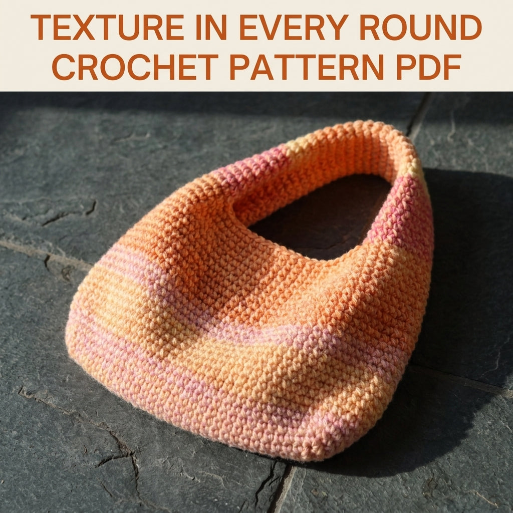 Sunset Slouch Bag Crochet Pattern PDF – Easy Single Crochet Shoulder Bag