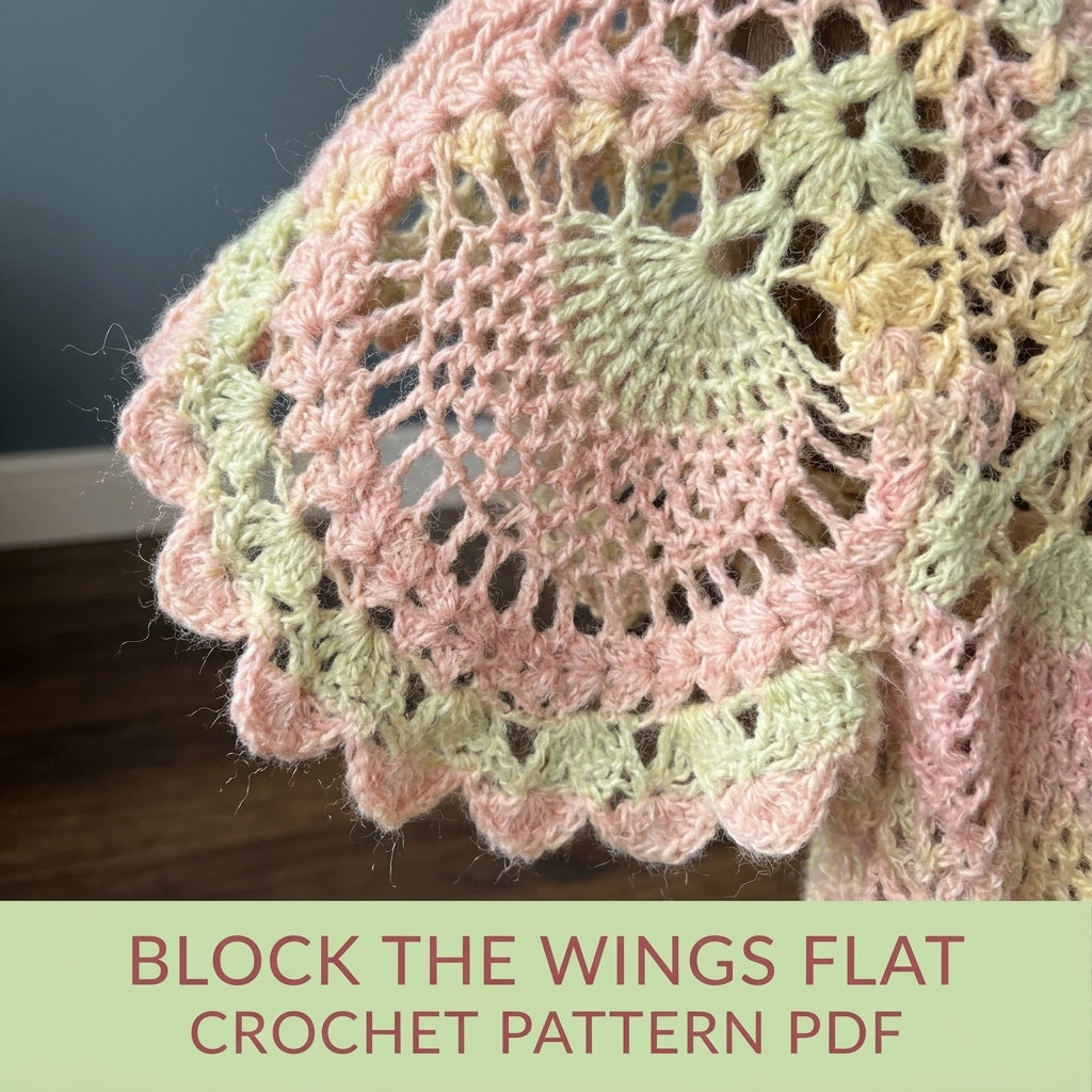 Butterfly Wing Shrug Crochet Pattern PDF – Pineapple Lace Shrug