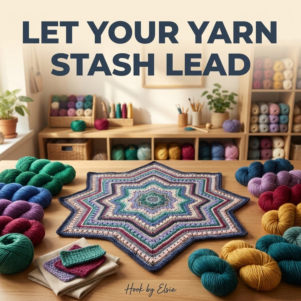Moonlit Mosaic Star Blanket Crochet Pattern