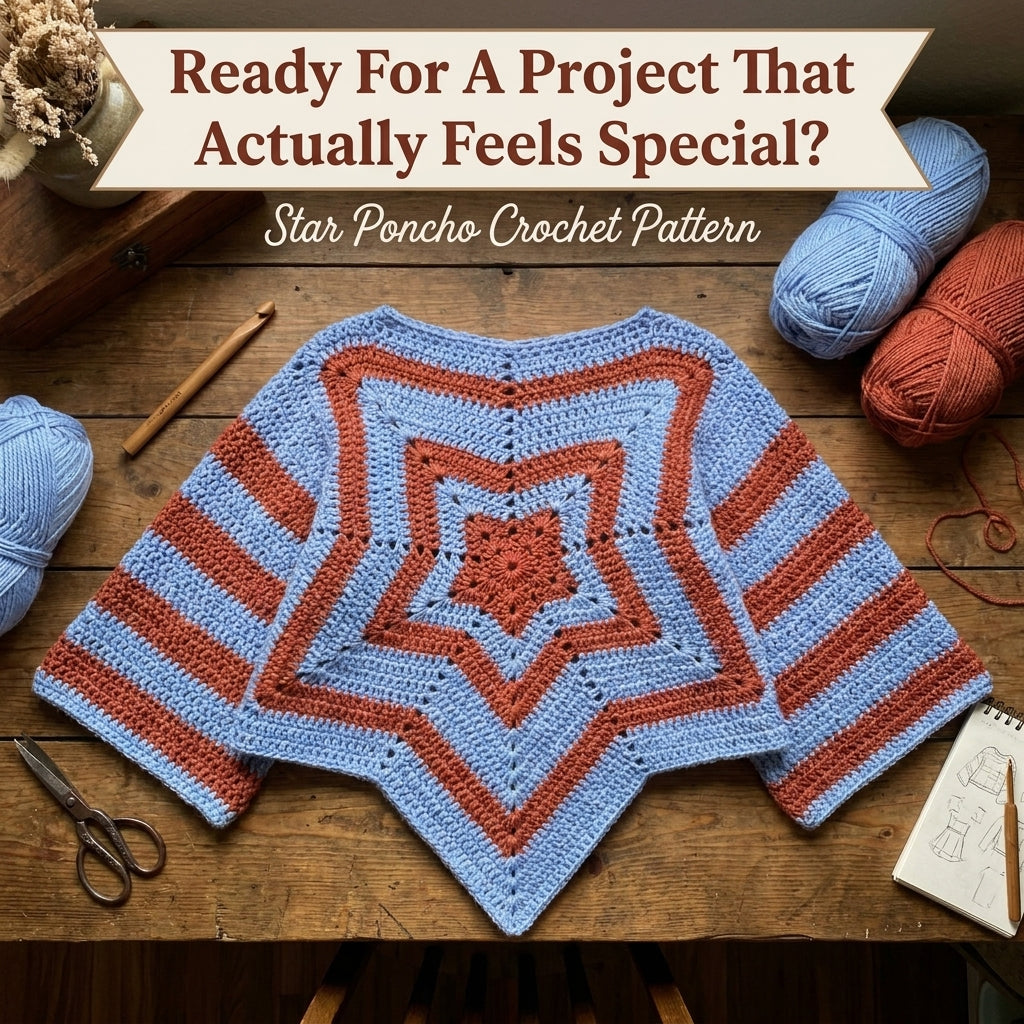 Star Sweater Crochet Pattern | Concentric Star Top with Bell Sleeves & Pointed Hem | Sizes XS–[XX] | PDF Instant Download
