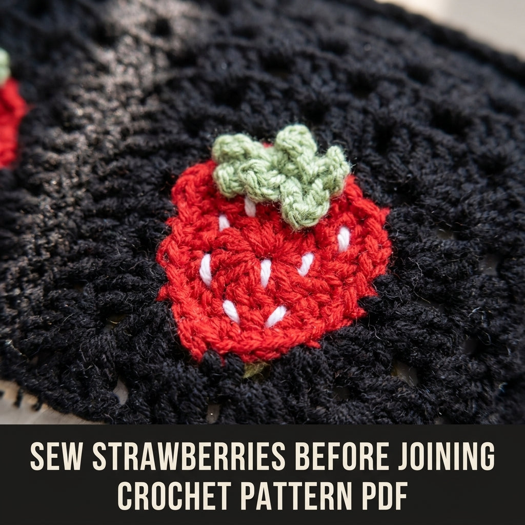Strawberry Granny Tissue Box Cover Crochet Pattern PDF – Car Headrest Tissue Holder