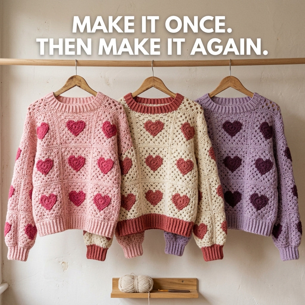 Retro Flower Granny Square Cardigan – Crochet Pattern PDF