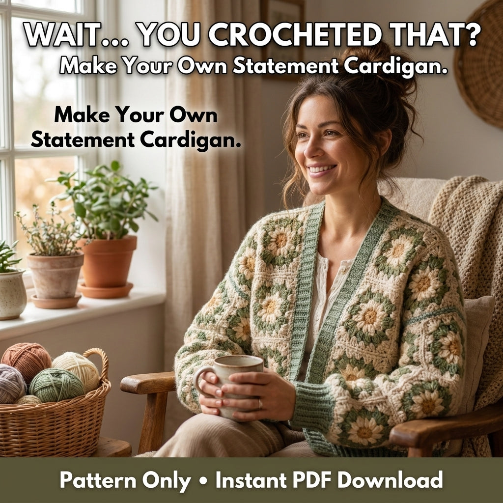 Daisy Granny Square Sweater – Crochet Pattern PDF