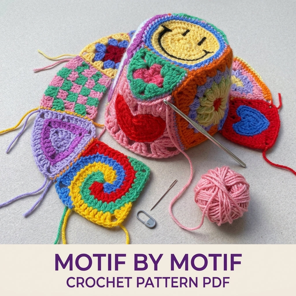 Granny Square Cowboy Hat Crochet Pattern PDF – Patchwork Festival Hat