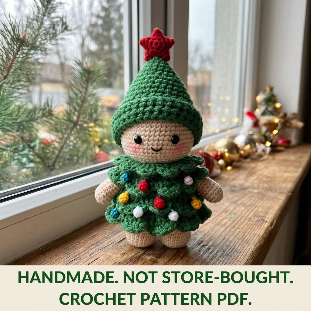 Christmas Tree Doll Amigurumi Crochet Pattern PDF – Holiday Toy