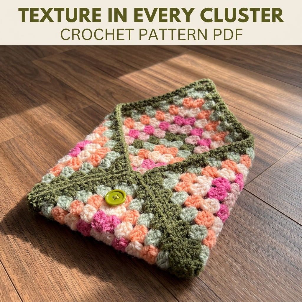 Granny Envelope Tablet Sleeve Crochet Pattern PDF – Tablet Case