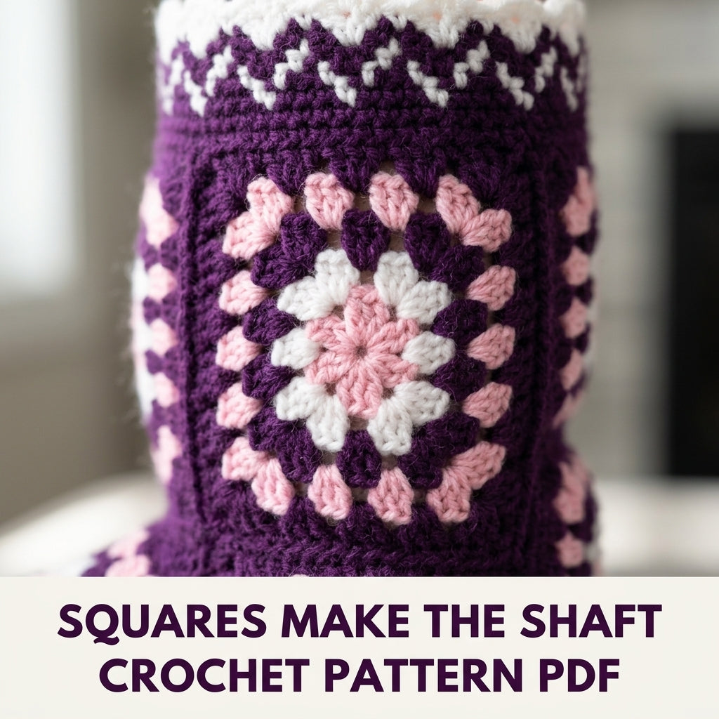 Granny Square Slipper Boots Crochet Pattern PDF – Cosy House Boots