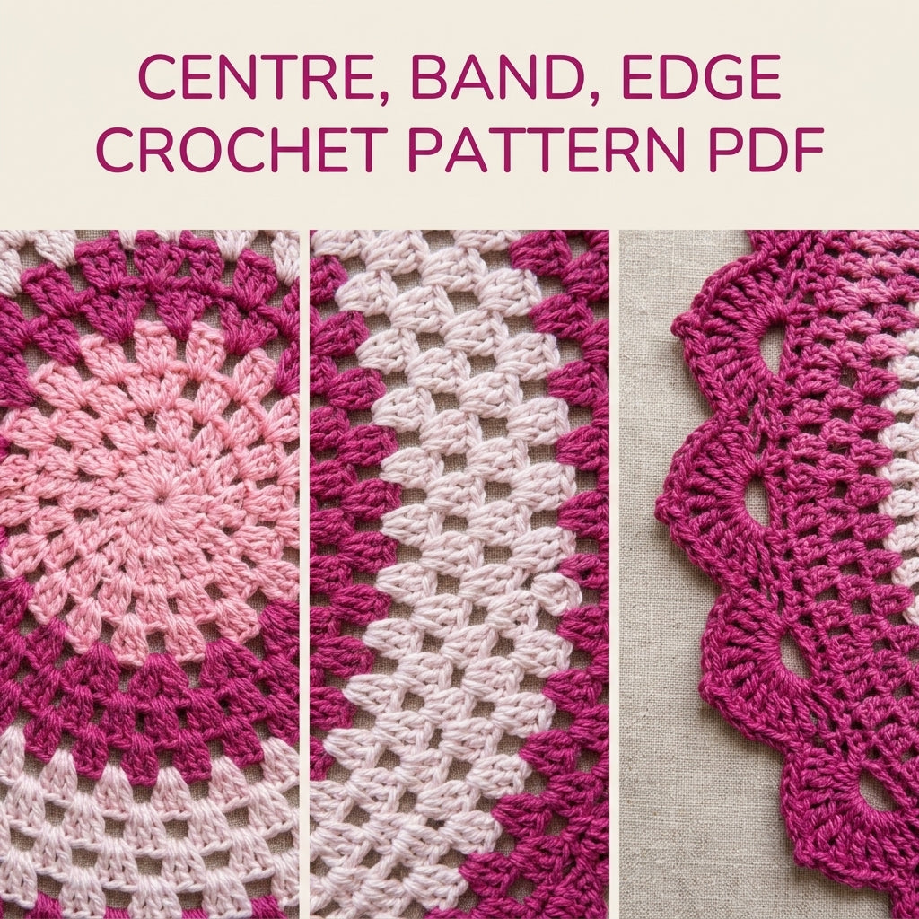 Pink Granny Round Rug Crochet Pattern PDF – Easy Round Granny Rug