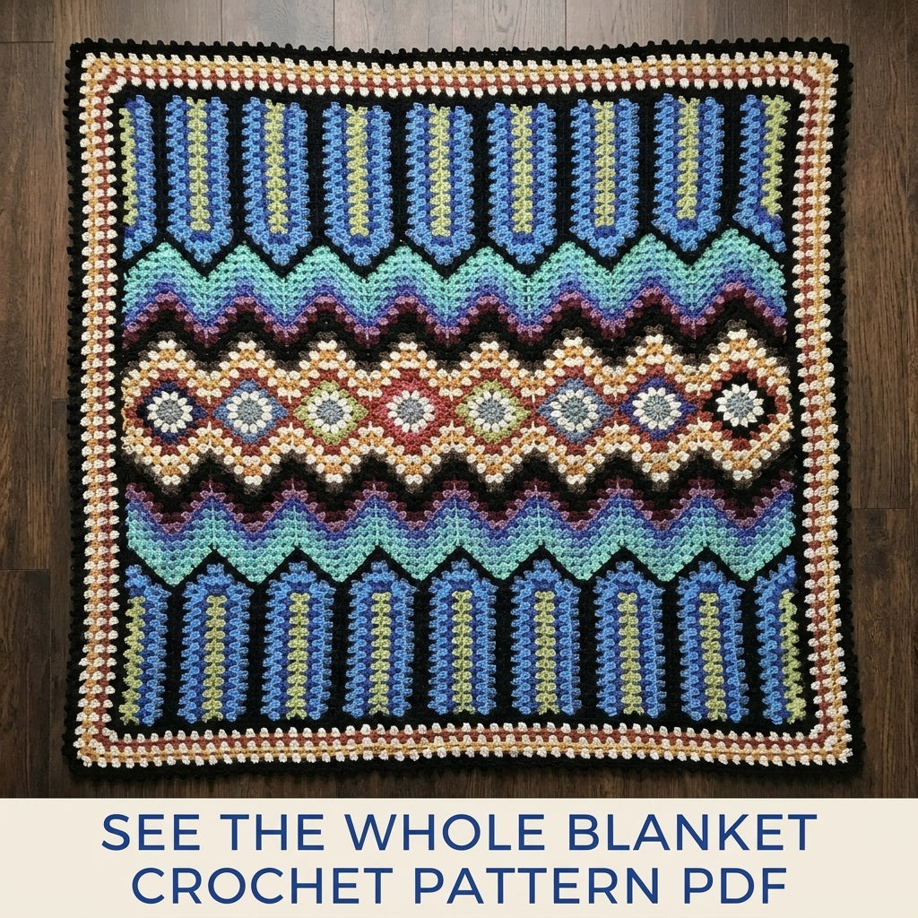 Granny Ripple Sampler Blanket Crochet Pattern PDF – Granny Stitch Afghan