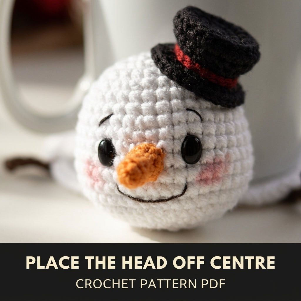 Snowman Mug Coaster Crochet Pattern PDF – Christmas Mug Rug