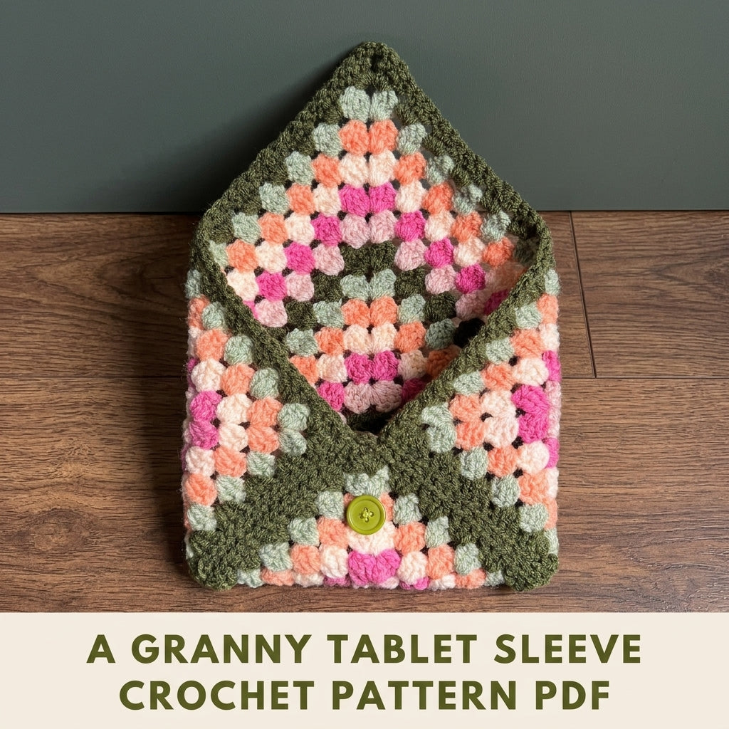 Granny Envelope Tablet Sleeve Crochet Pattern PDF – Tablet Case