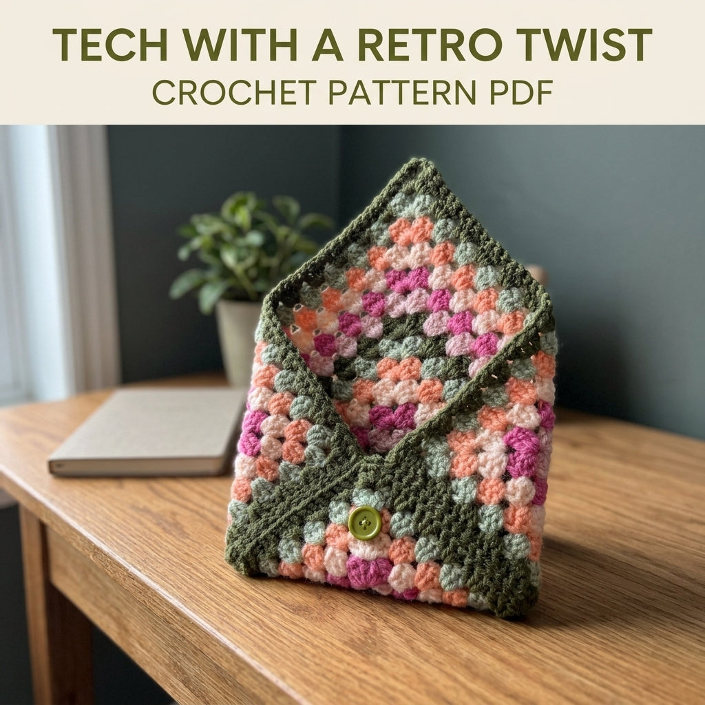 Granny Envelope Tablet Sleeve Crochet Pattern PDF – Tablet Case