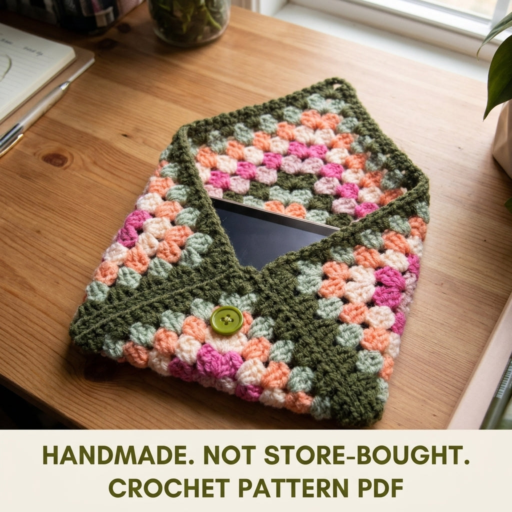 Granny Envelope Tablet Sleeve Crochet Pattern PDF – Tablet Case