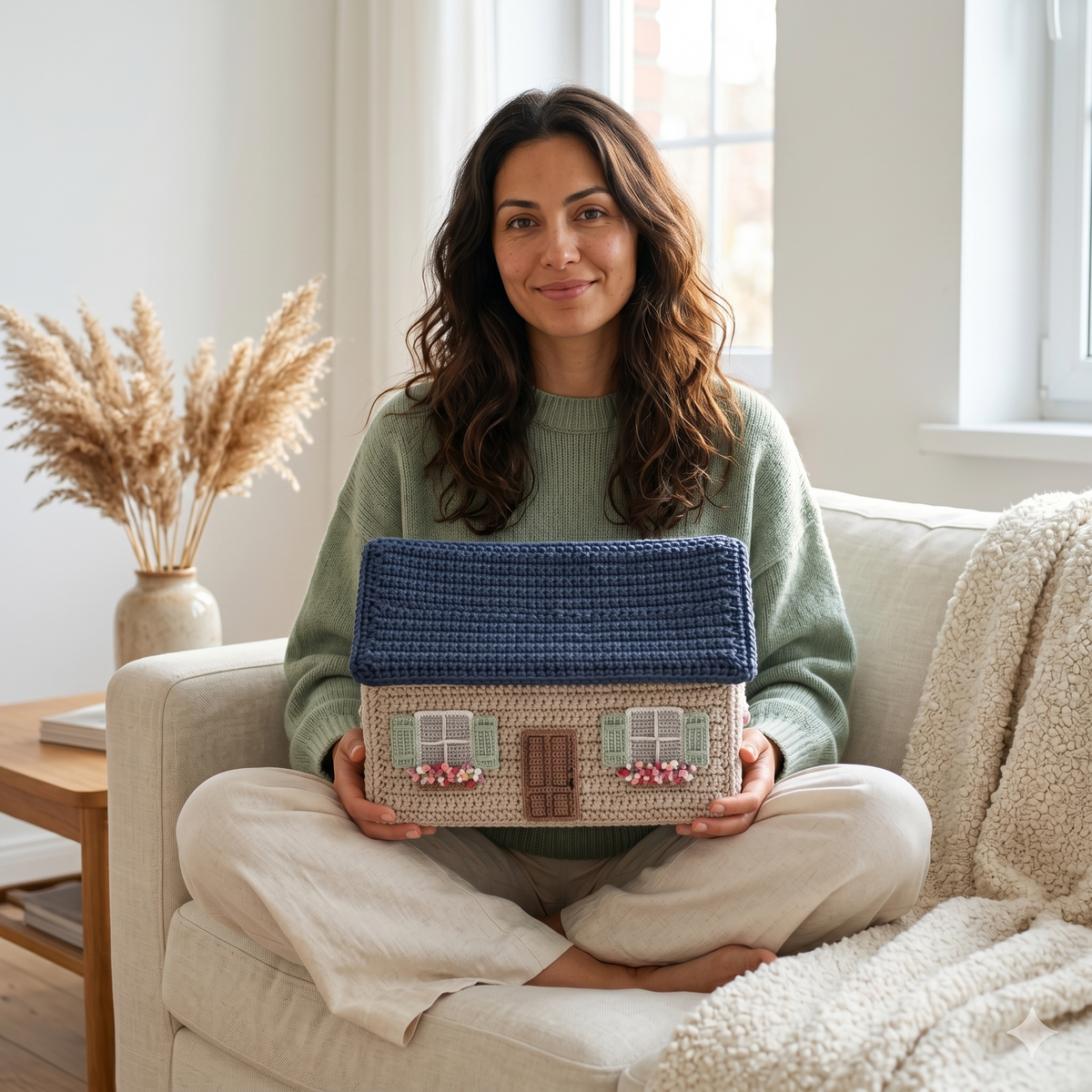 Crochet house basket PATTERN PDF | Cottage storage box pattern | Crochet organizer | Home décor basket