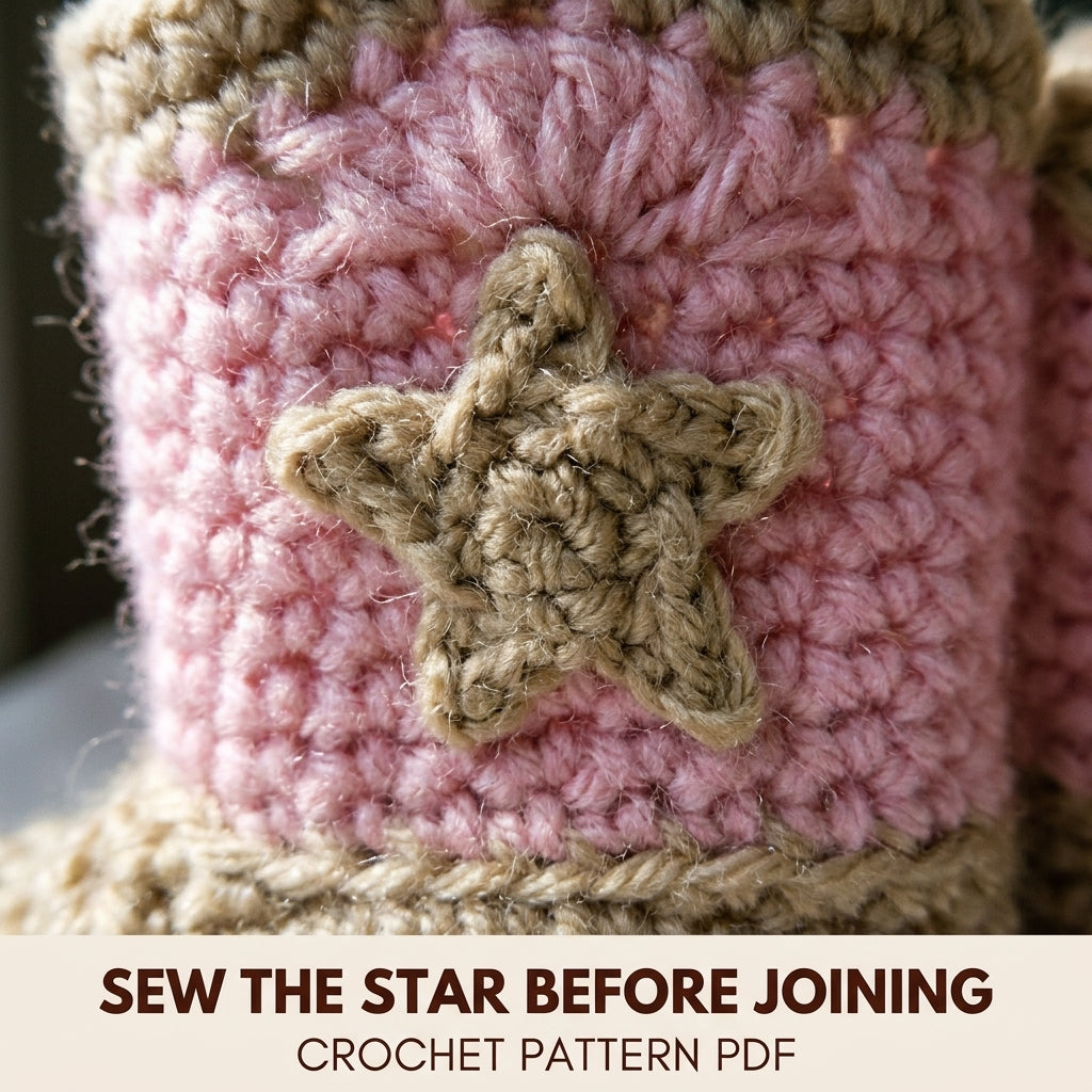 Cowgirl Baby Boots Crochet Pattern PDF – Baby Cowboy Booties