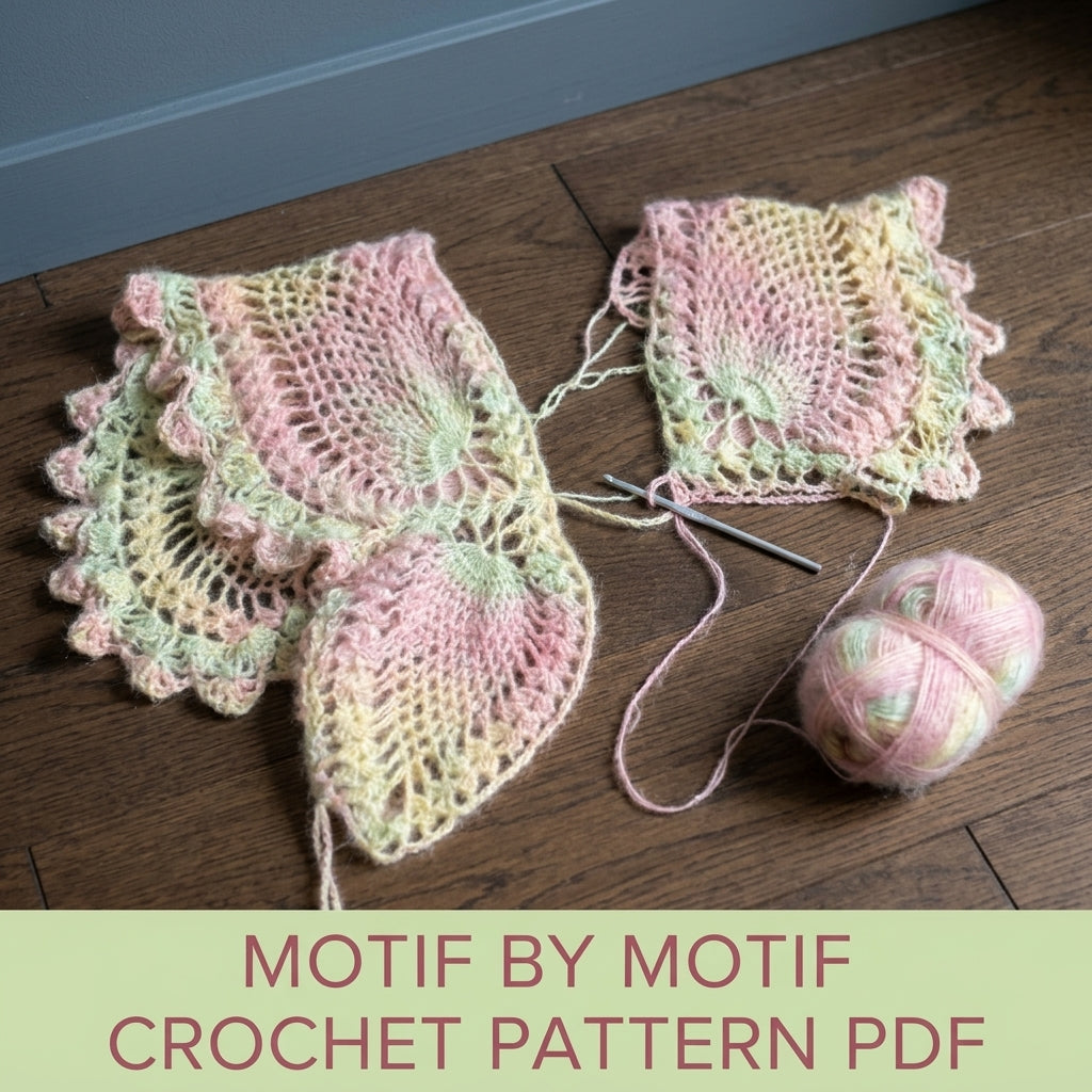 Butterfly Wing Shrug Crochet Pattern PDF – Pineapple Lace Shrug