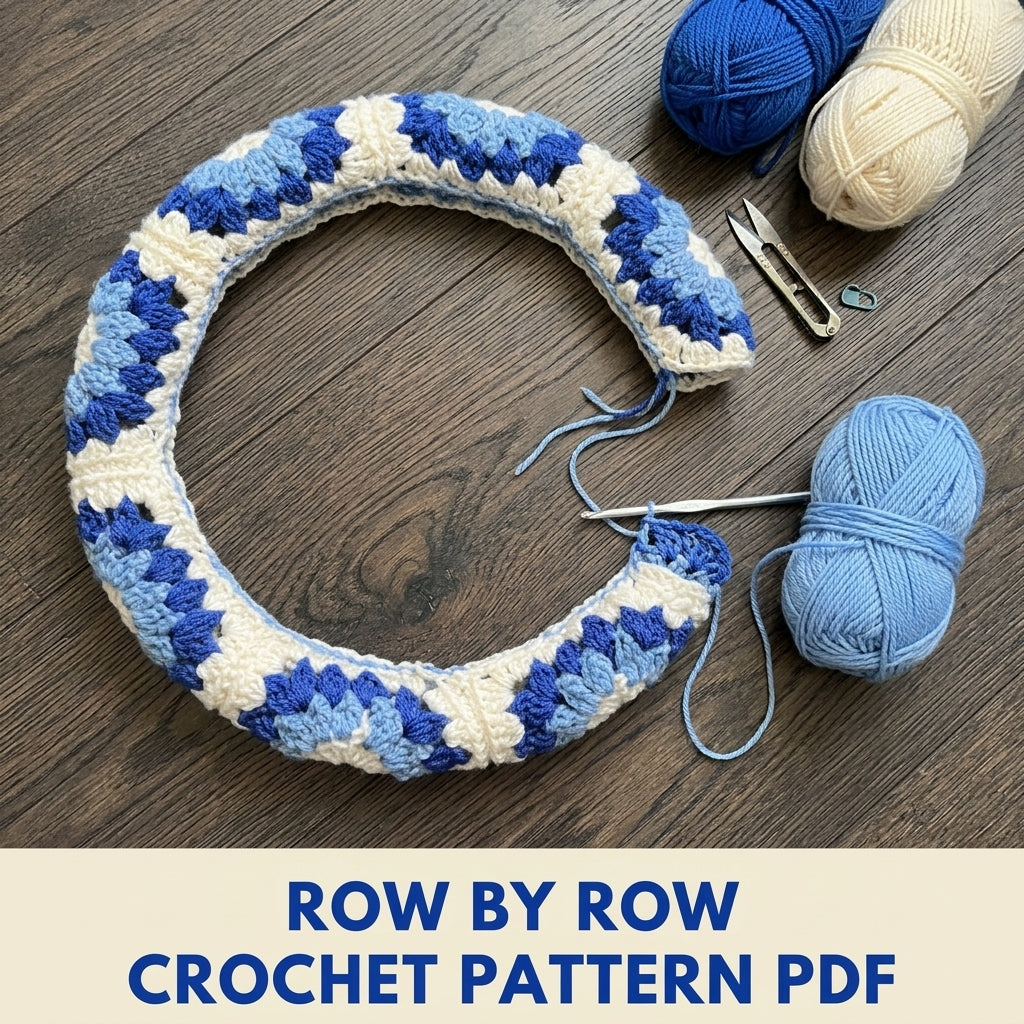 Granny Stripe Steering Wheel Cover Crochet Pattern PDF – Car Accessory