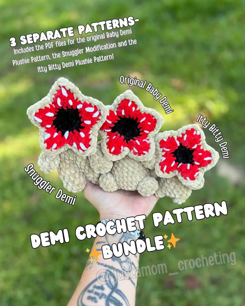 Demogorgan BUNDLE PDF Crochet Patterns Crochet Plushies- PDF Pattern