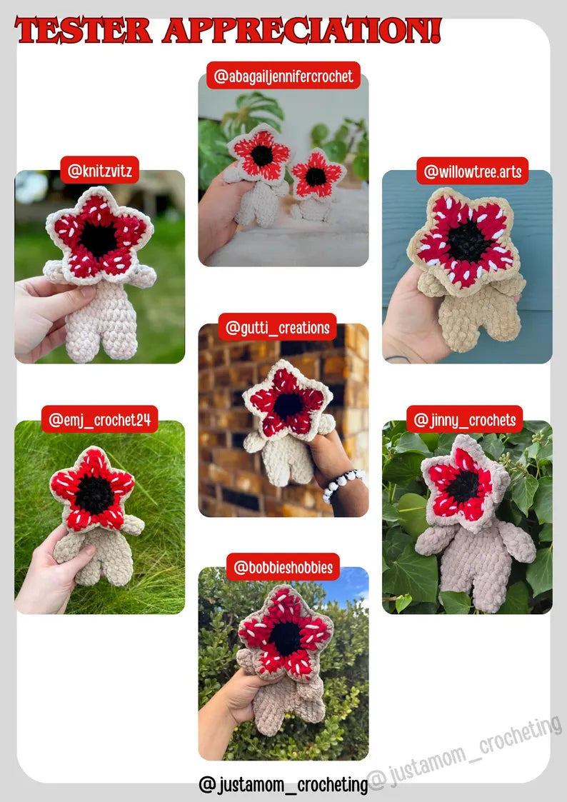 Demogorgan BUNDLE PDF Crochet Patterns Crochet Plushies- PDF Pattern