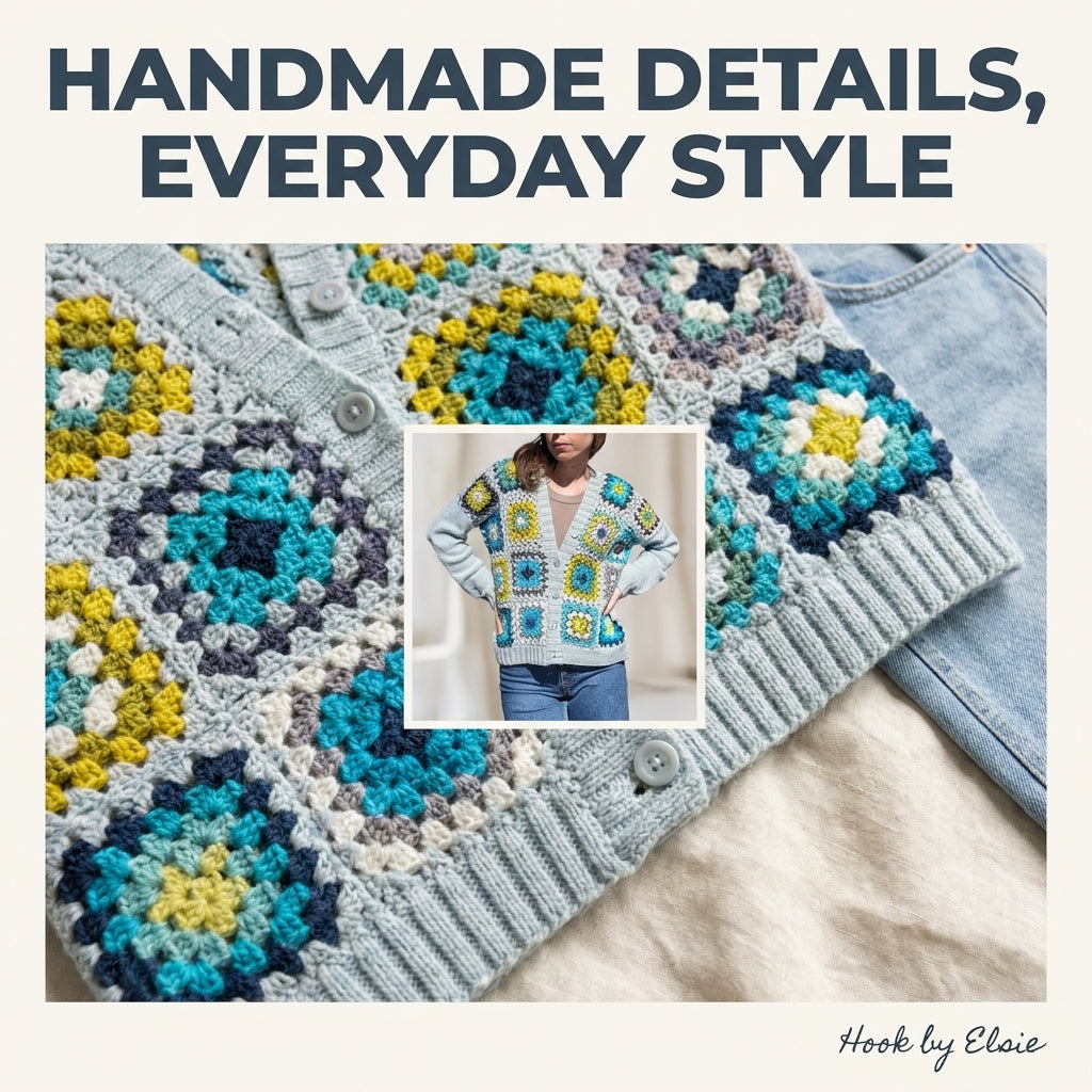 Sunburst Granny Square Cardigan Crochet Pattern