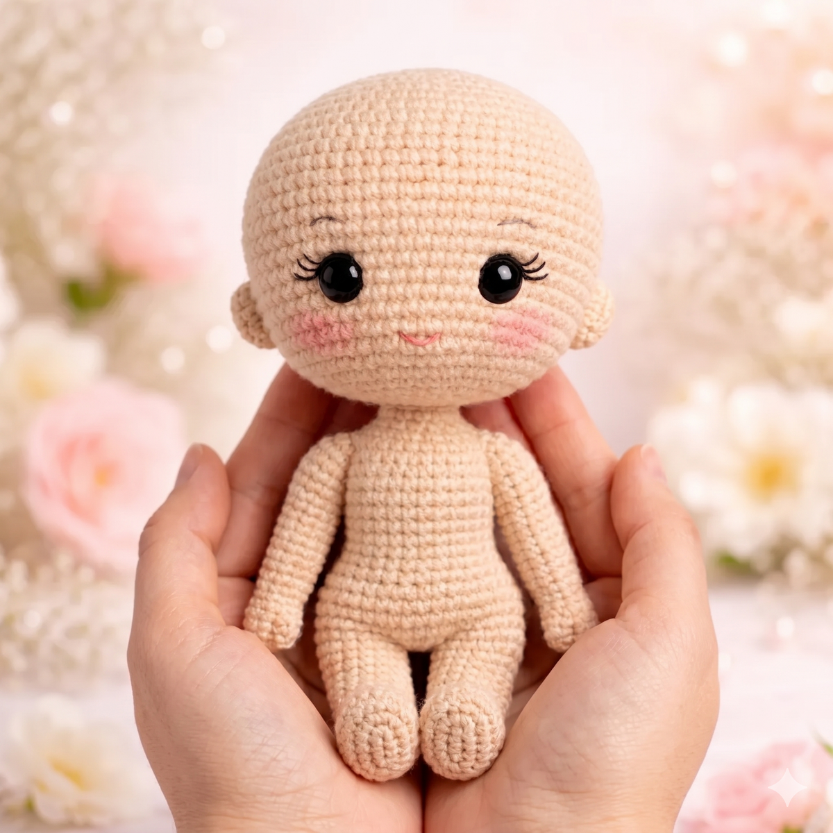 Amigurumi Crochet Doll Body Base Pattern | 10 Inch Girl Doll (PDF)