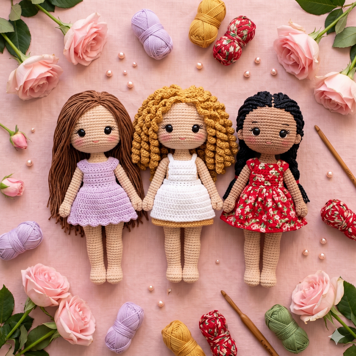 Amigurumi Crochet Doll Body Base Pattern | 10 Inch Girl Doll (PDF)