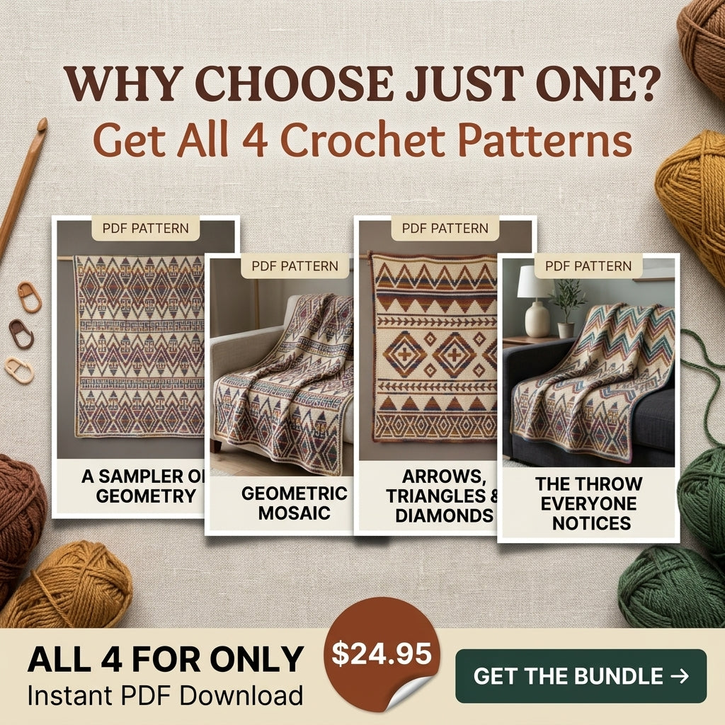 4 Best-Selling Crochet Blanket Patterns Bundle – PDF Download