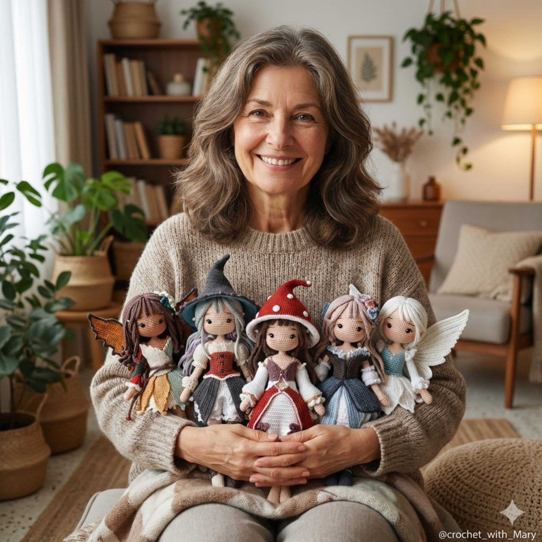 5-in-1 Fairy Crochet Doll Pattern Bundle, Amigurumi Doll PDF, Seasonal Fairies Collection, Multi-language with English Instant Download.