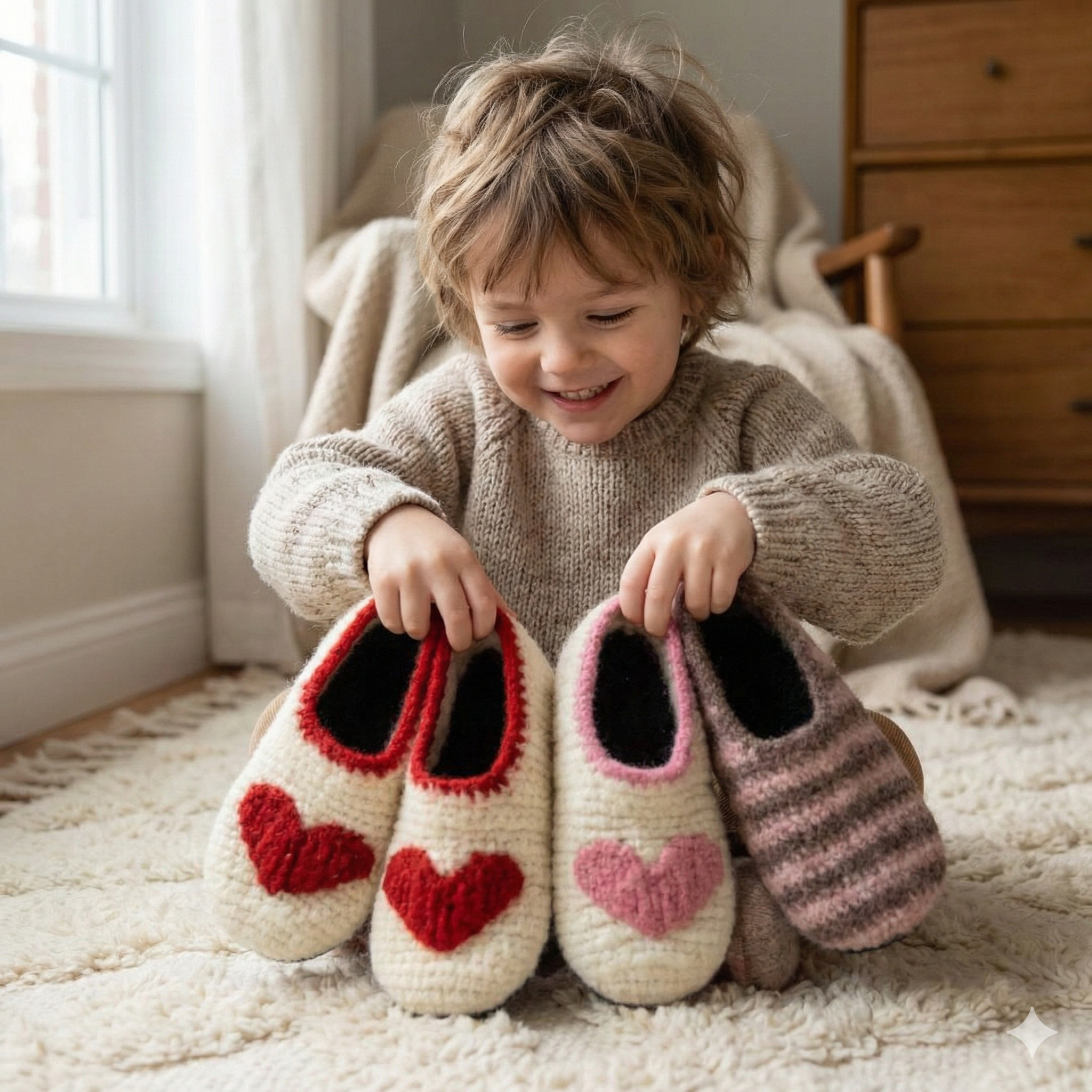 Crochet SoftFelt Slippers Pattern - Christmas Gift Ideas - Valentines Day - Cozy Wool Home Shoes