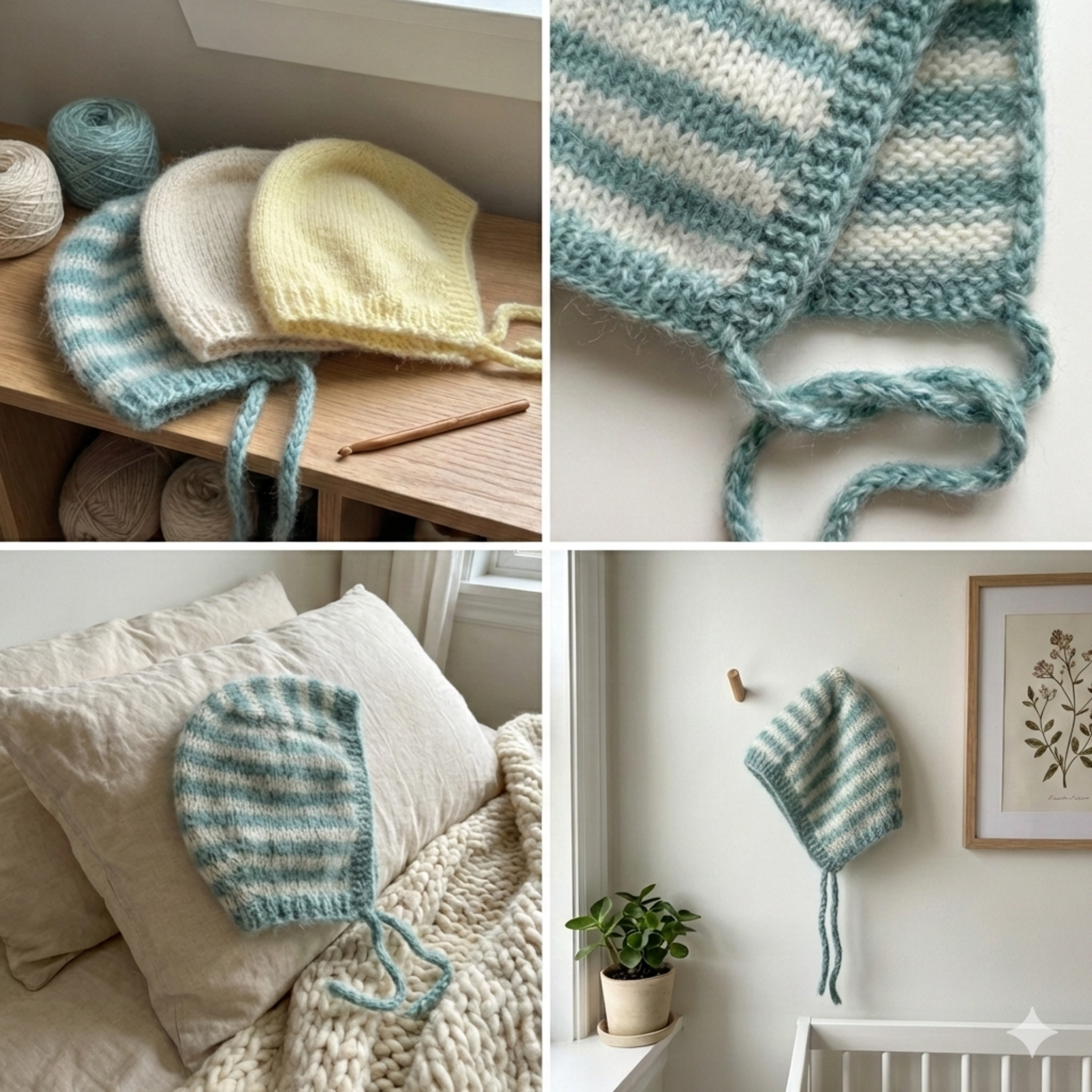 Crochet Bow Bonnet Hood Scarf Pattern