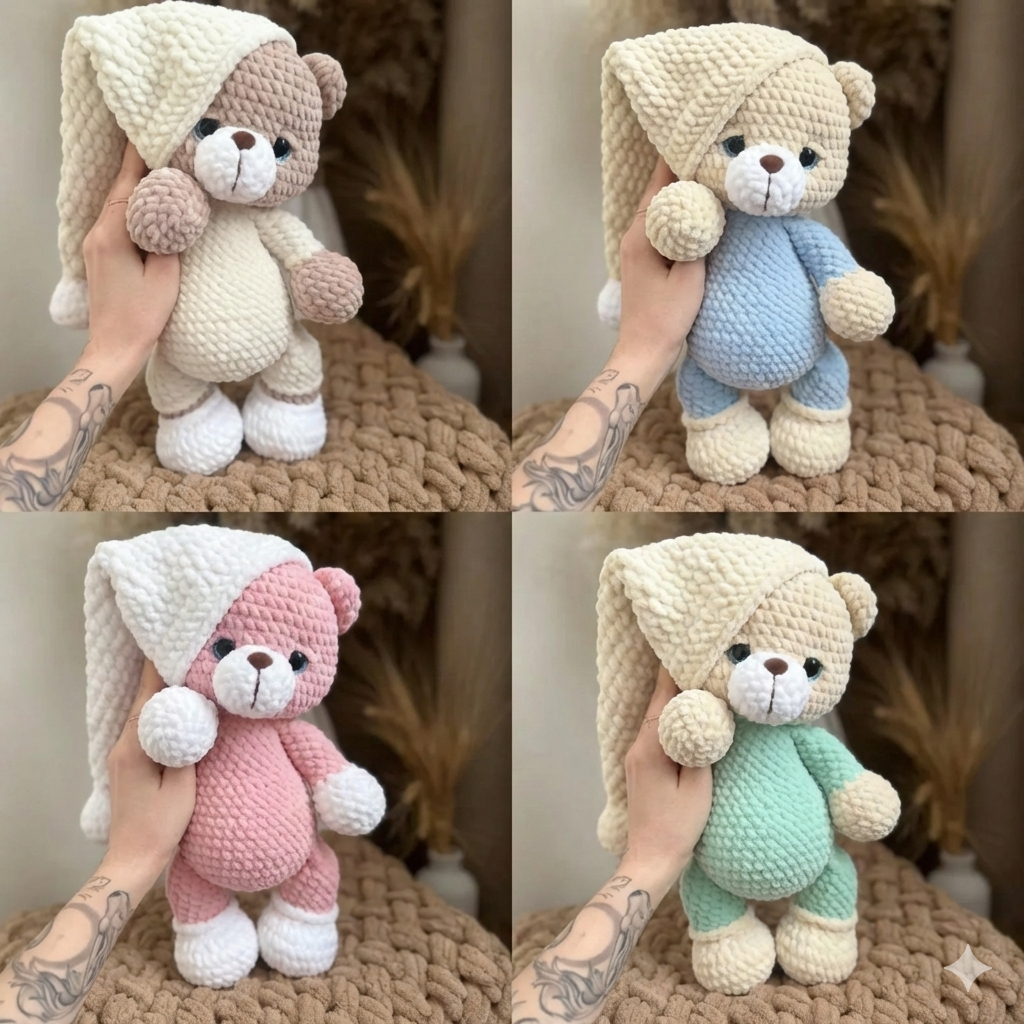 Teddy Bear Amigurumi Crochet Pattern – Plush Toy PDF