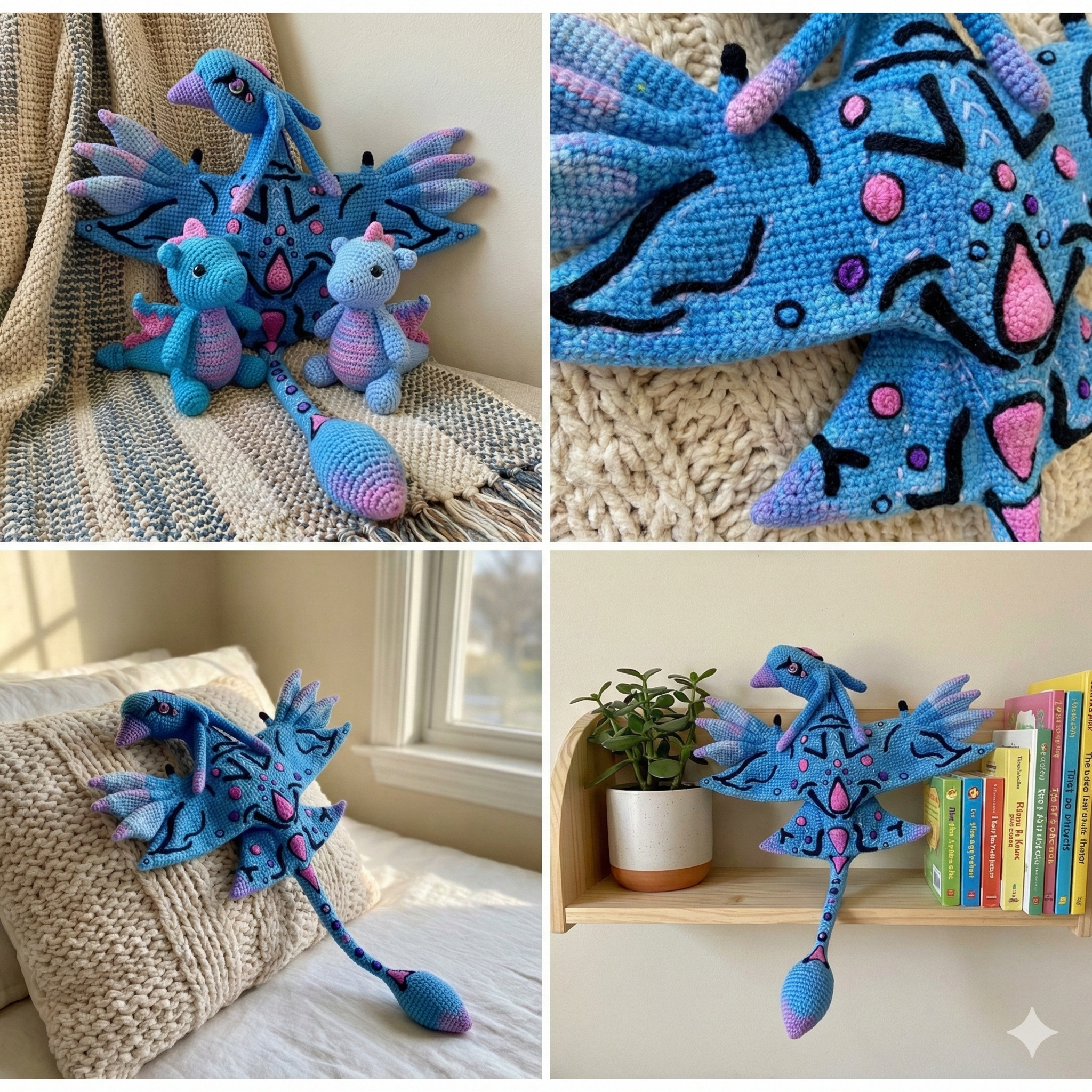 EXOTIC DRAGON Crochet Pattern – Intermediate Amigurumi Plushie (PDF Pattern)