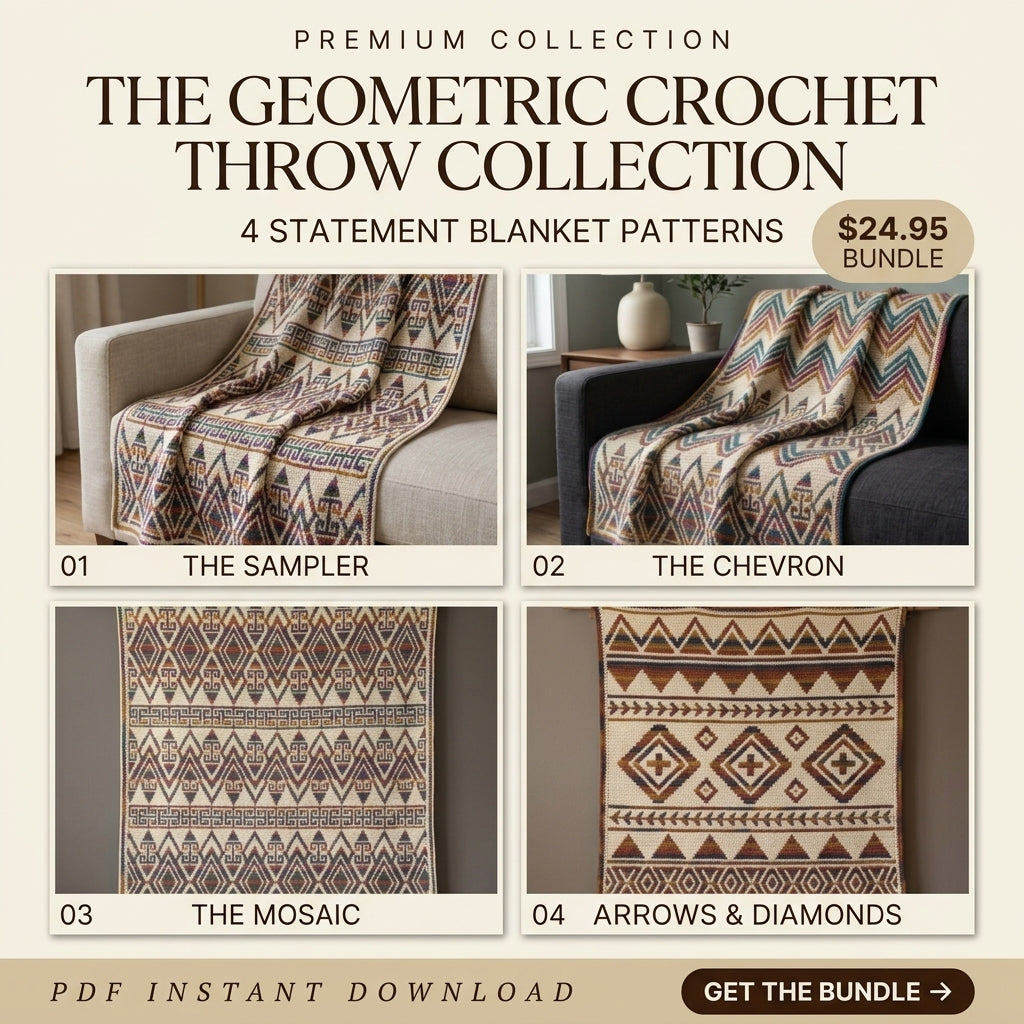 4 Best-Selling Crochet Blanket Patterns Bundle – PDF Download