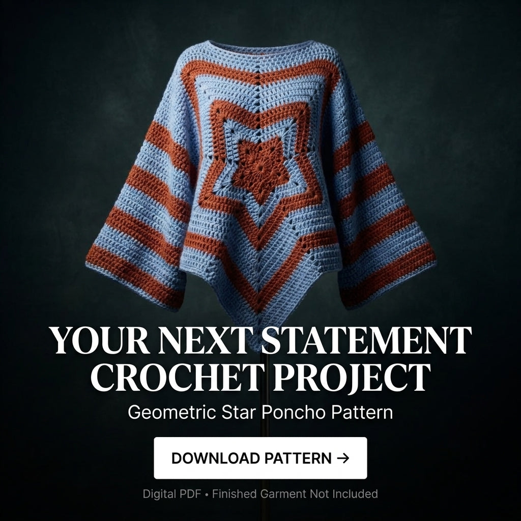 Star Sweater Crochet Pattern | Concentric Star Top with Bell Sleeves & Pointed Hem | Sizes XS–[XX] | PDF Instant Download