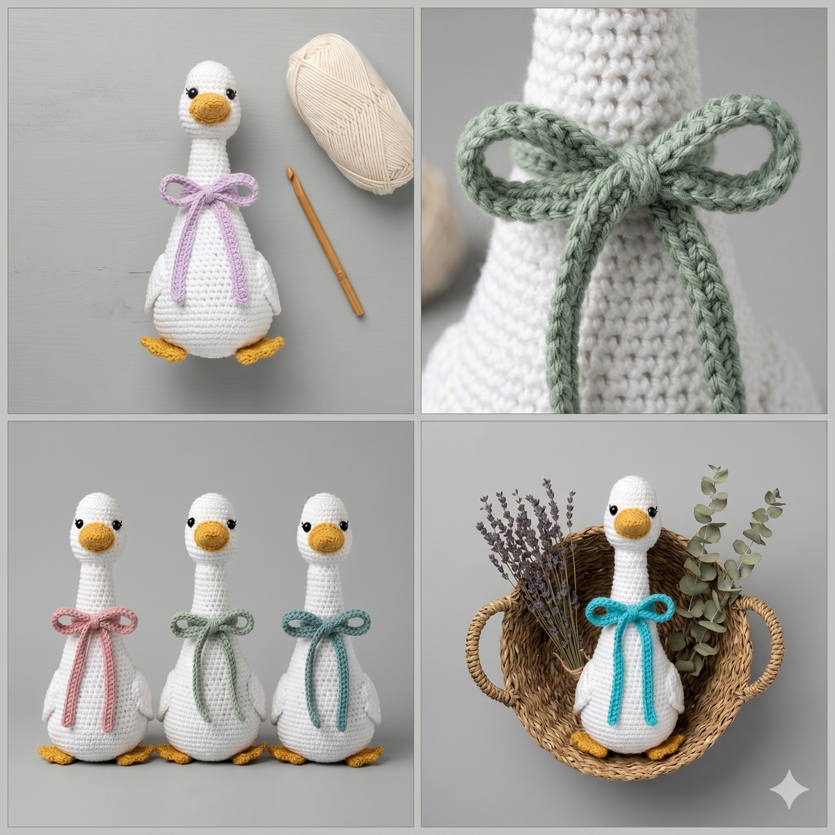 Grocery Bag Goose- English Crochet Pattern- PDF digital download- cute crochet goose, easy pattern